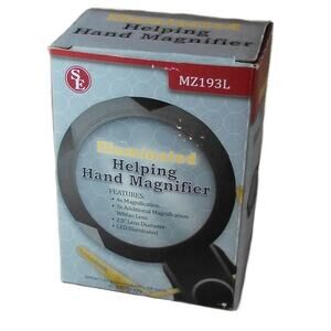 SE Illuminated Helping Hand Magnifier MZ193L NIB Tested & Working